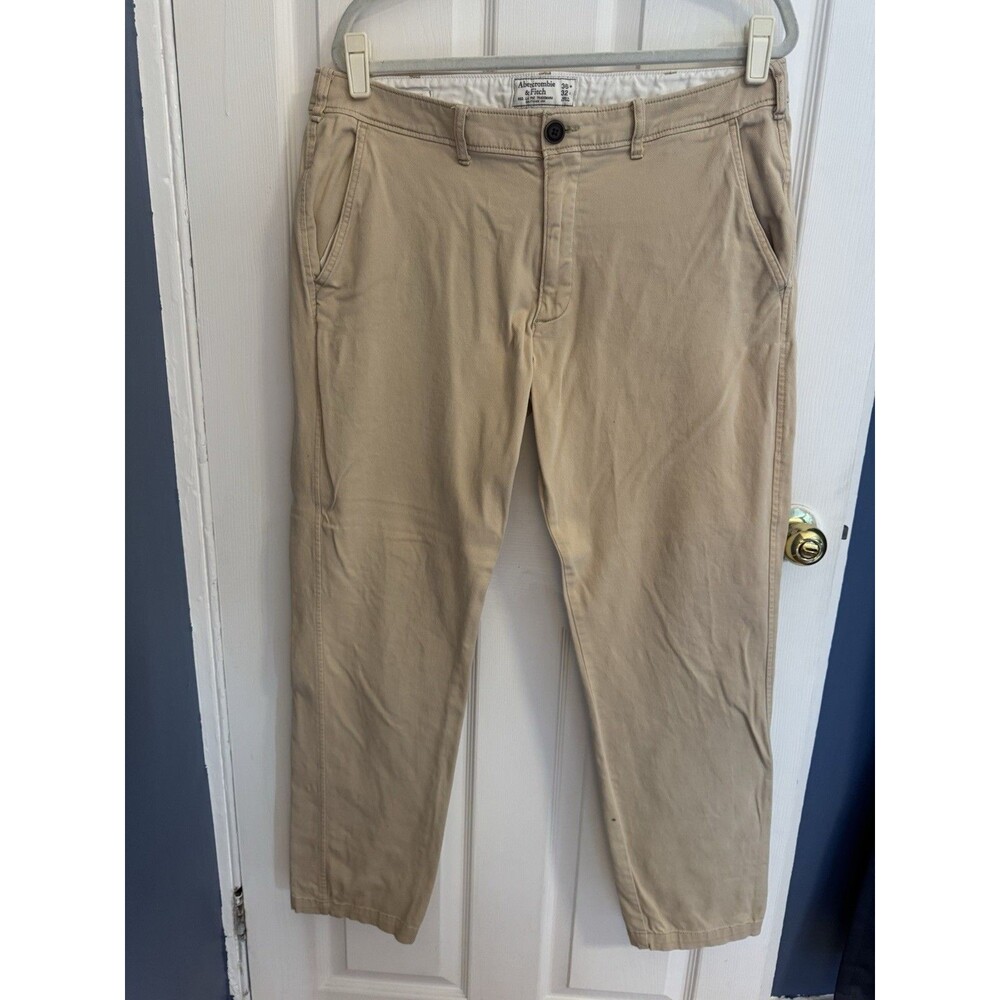 Abercrombie & Fitch Pants Mens 36x32 Khaki Tan Stretch Straight Chino